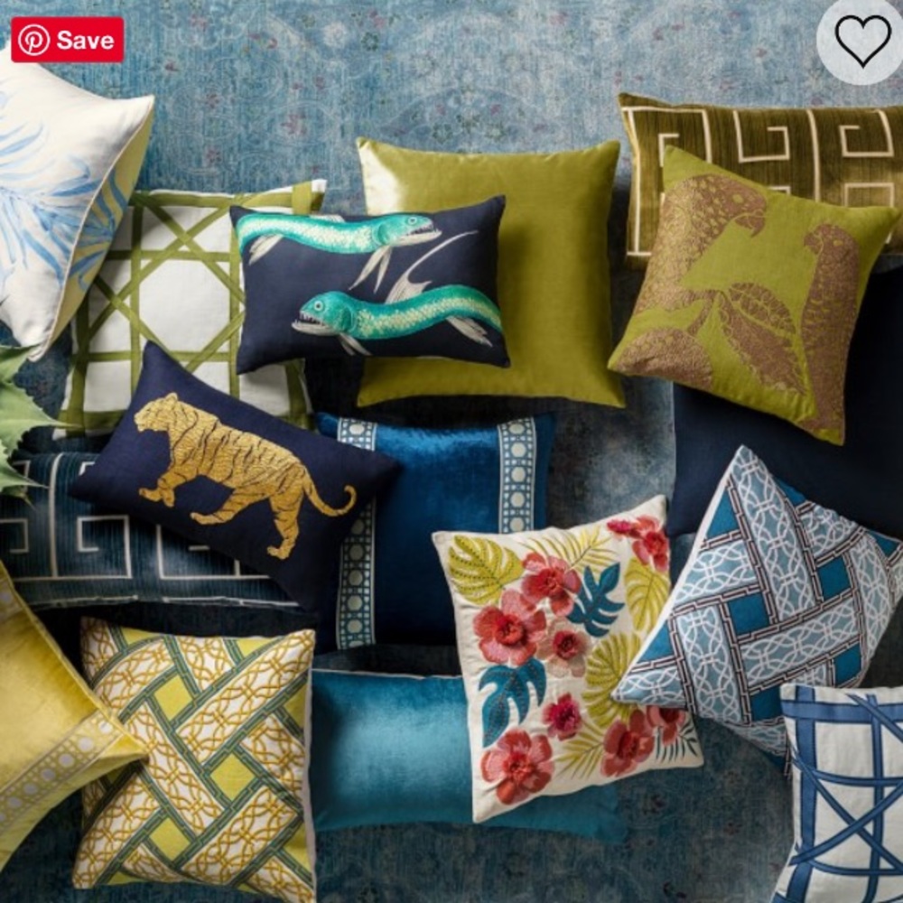 NWT Williams Sonoma All Over Geo Pillow Cover